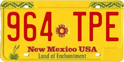 NM license plate 964TPE