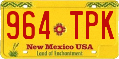 NM license plate 964TPK