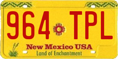 NM license plate 964TPL