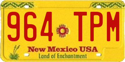 NM license plate 964TPM
