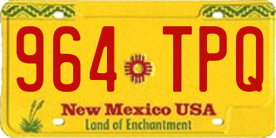 NM license plate 964TPQ