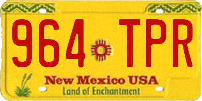 NM license plate 964TPR