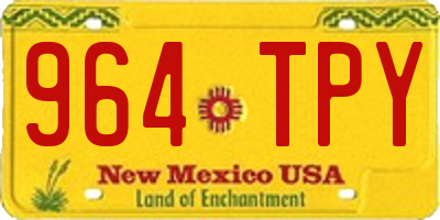 NM license plate 964TPY