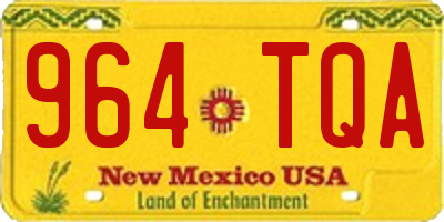 NM license plate 964TQA