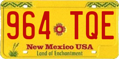 NM license plate 964TQE