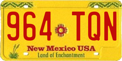NM license plate 964TQN