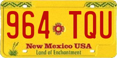 NM license plate 964TQU