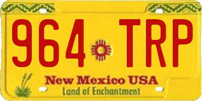 NM license plate 964TRP