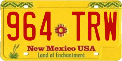 NM license plate 964TRW
