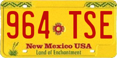 NM license plate 964TSE