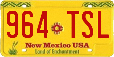 NM license plate 964TSL