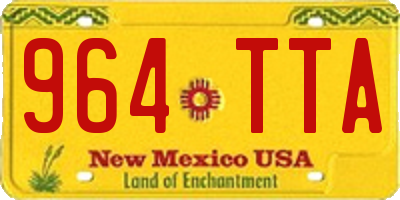 NM license plate 964TTA