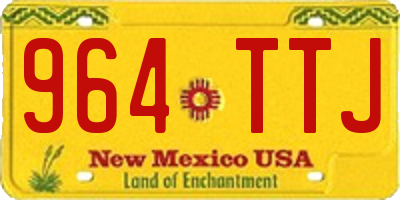 NM license plate 964TTJ