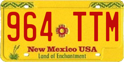 NM license plate 964TTM