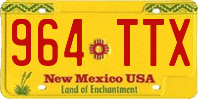 NM license plate 964TTX