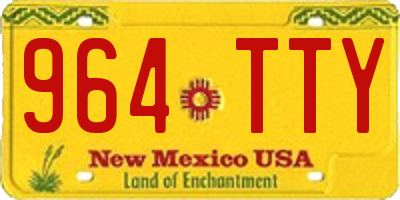 NM license plate 964TTY