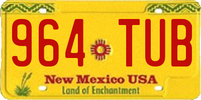 NM license plate 964TUB