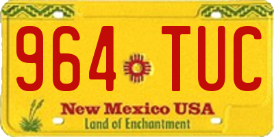 NM license plate 964TUC