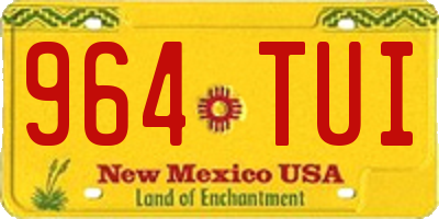 NM license plate 964TUI