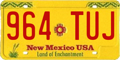 NM license plate 964TUJ