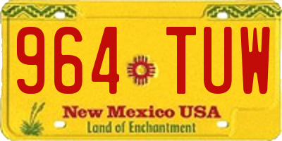 NM license plate 964TUW