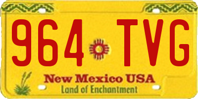 NM license plate 964TVG