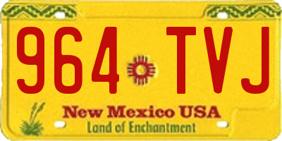 NM license plate 964TVJ