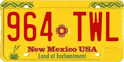 NM license plate 964TWL