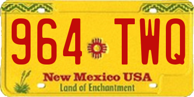 NM license plate 964TWQ
