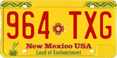 NM license plate 964TXG