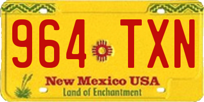 NM license plate 964TXN
