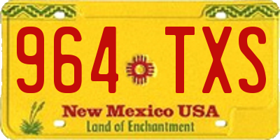 NM license plate 964TXS
