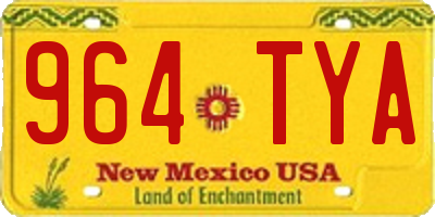 NM license plate 964TYA
