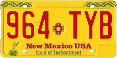NM license plate 964TYB