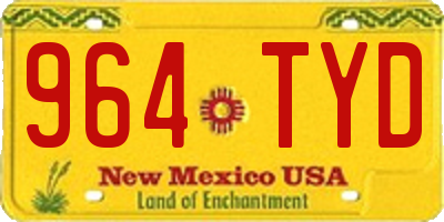 NM license plate 964TYD