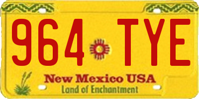 NM license plate 964TYE