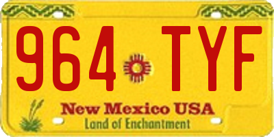 NM license plate 964TYF