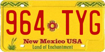 NM license plate 964TYG