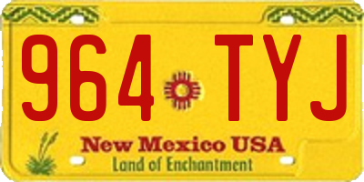 NM license plate 964TYJ