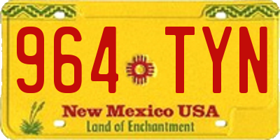 NM license plate 964TYN