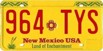 NM license plate 964TYS