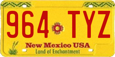 NM license plate 964TYZ