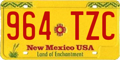 NM license plate 964TZC