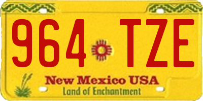 NM license plate 964TZE