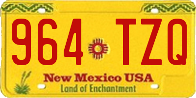 NM license plate 964TZQ
