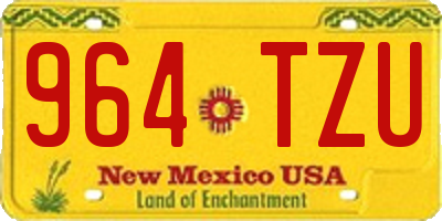 NM license plate 964TZU