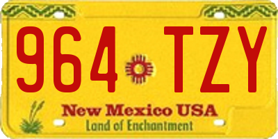 NM license plate 964TZY
