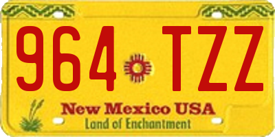 NM license plate 964TZZ