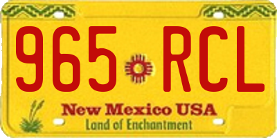 NM license plate 965RCL