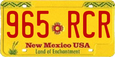 NM license plate 965RCR